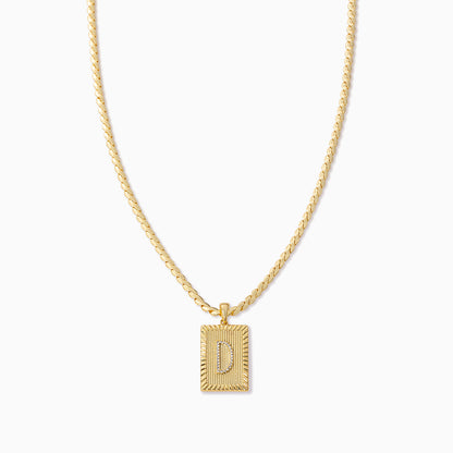 Letter Chain Necklace | Gold D | Product Image | Uncommon James
