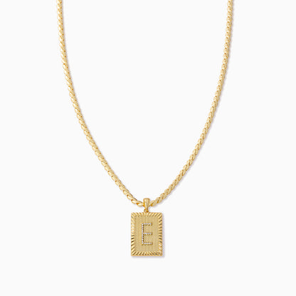 ["Letter Chain Necklace ", " Gold E ", " Product Image ", " Uncommon James"]
