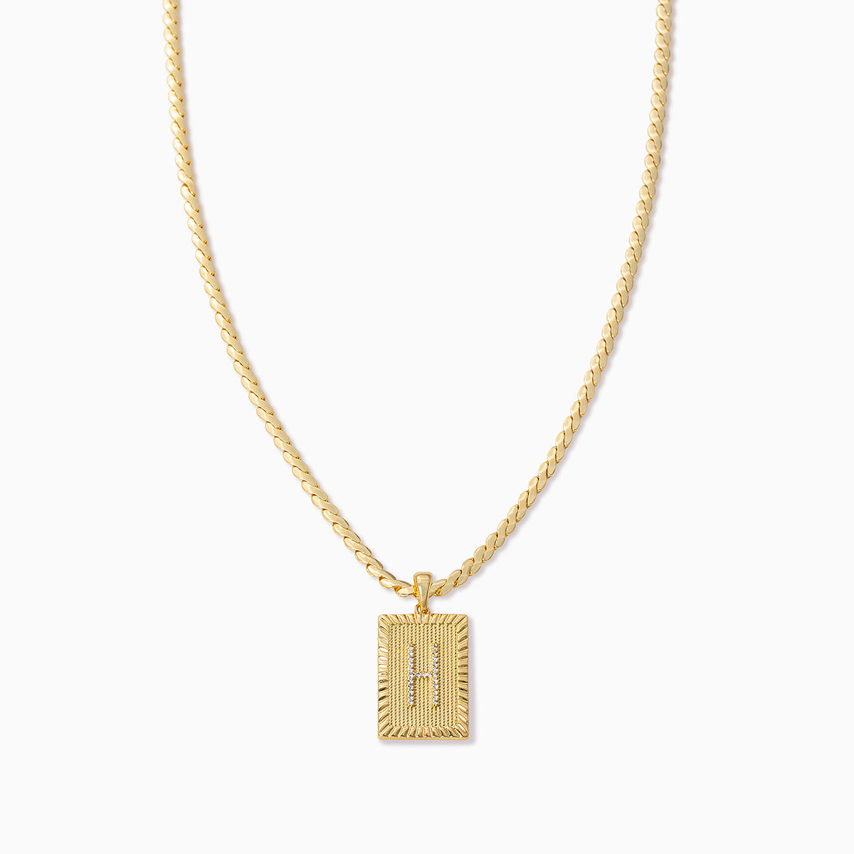 Letter Chain Necklace | Gold H | Product Image | Uncommon James