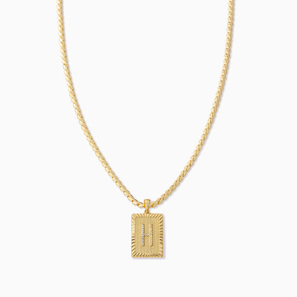 ["Letter Chain Necklace ", " Gold H ", " Product Image ", " Uncommon James"]