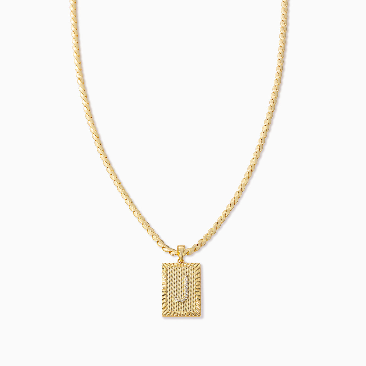 Letter Chain Necklace | Gold J | Product Image | Uncommon James