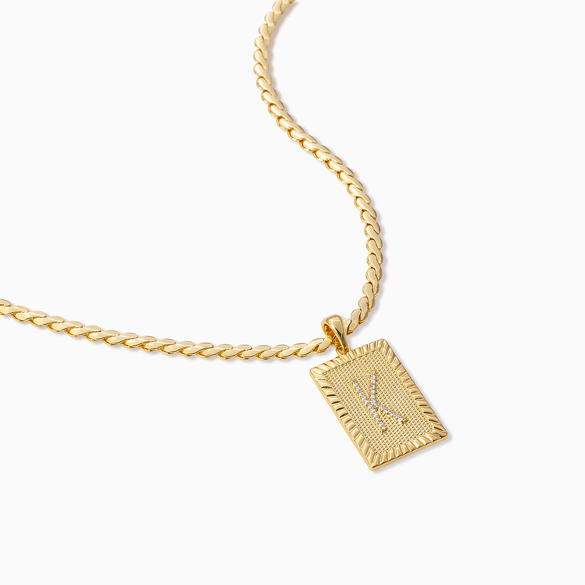 Letter Chain Necklace | Gold | Product Detail Image | Uncommon James