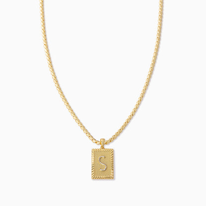 ["Letter Chain Necklace ", " Gold S ", " Product Image ", " Uncommon James"]