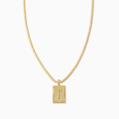 ["Letter Chain Necklace ", " Gold T ", " Product Image ", " Uncommon James"]