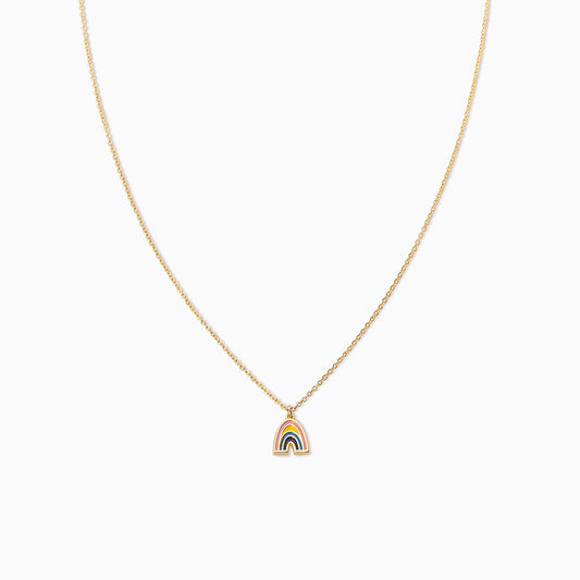 Mini Rainbow Pendant Necklace | Gold | Product Image | Uncommon James
