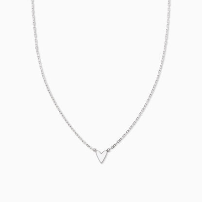 Mini White Heart Necklace | Sterling Silver | Product Image | Uncommon James