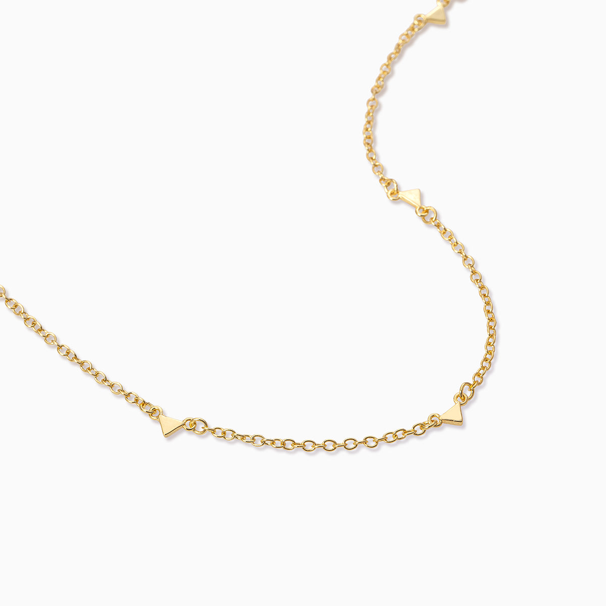 Dainty Textured Stud Chain Necklace in Gold | Uncommon James