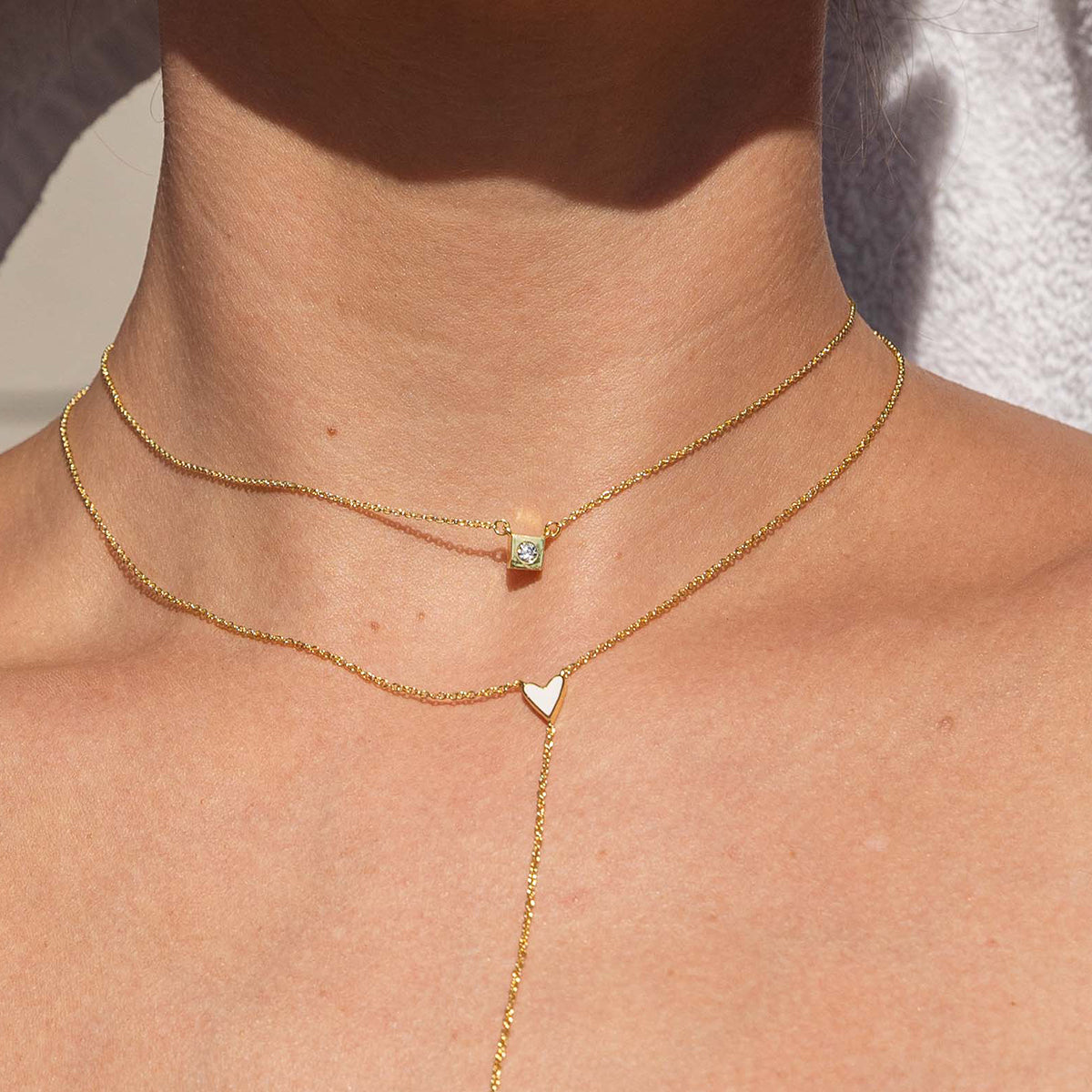 Gold Uniform Square Pendant Chain Necklace | Uncommon James