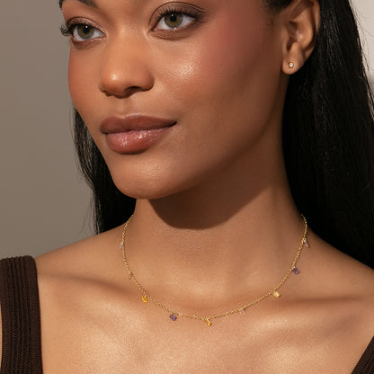 Watercolor Necklace | Gold | Model Image 2 | Uncommon James