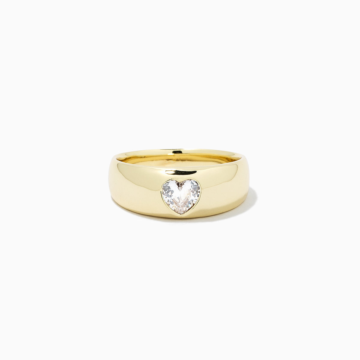 Diamond Heart Dome Ring | Gold | Product Image | Uncommon James