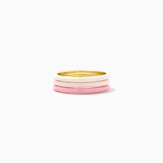 Pink Ombre Ring (Set of 3) | Gold Pink | Product Image | Uncommon James