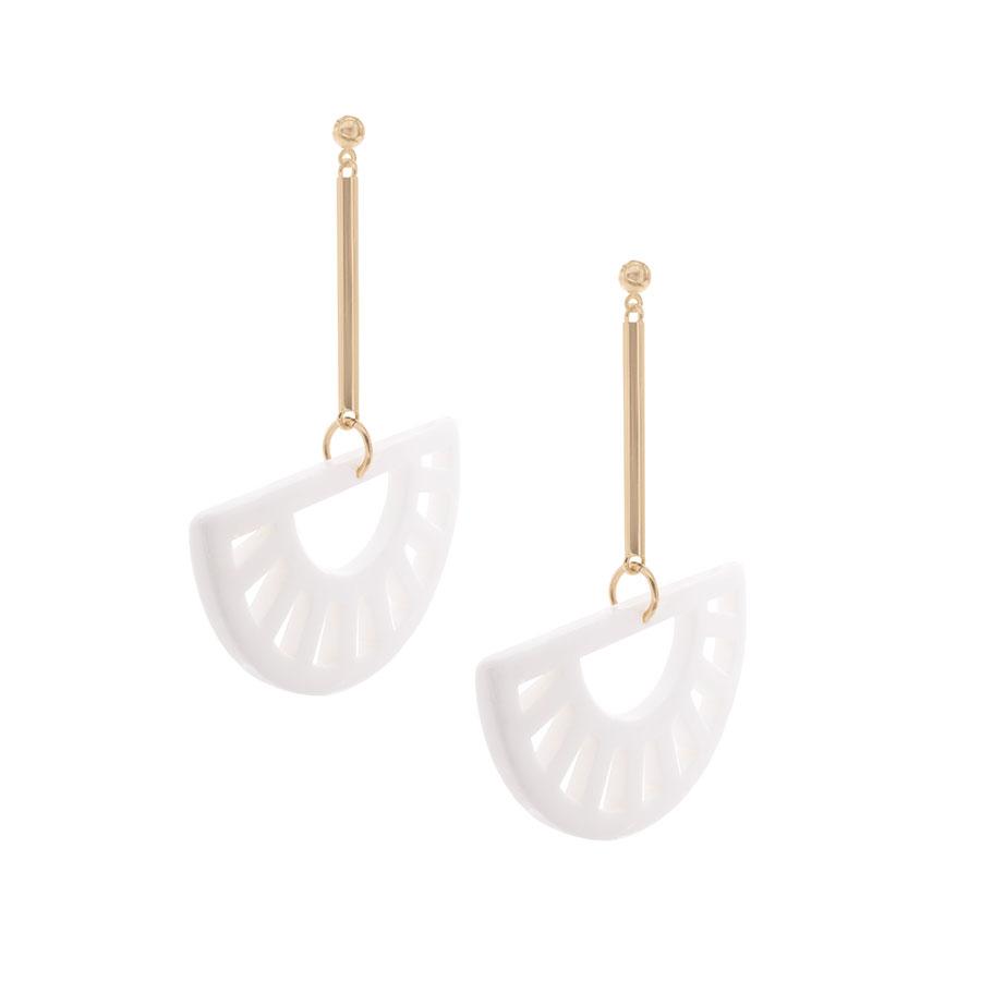 Moringa Earrings | White | Product Image | Uncommon James