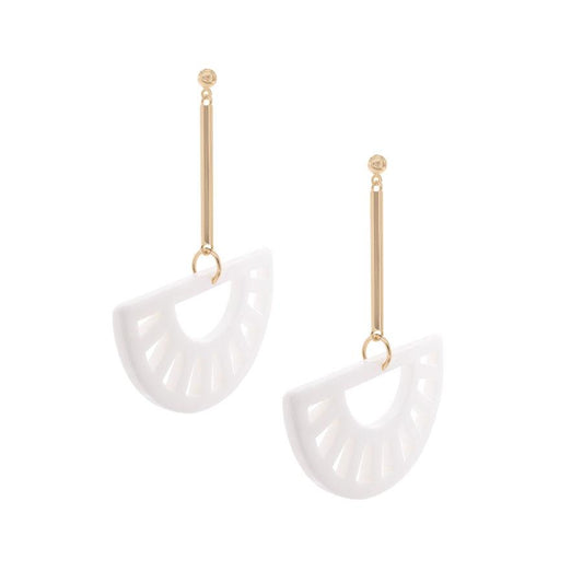 Moringa Earrings | White | Product Image | Uncommon James