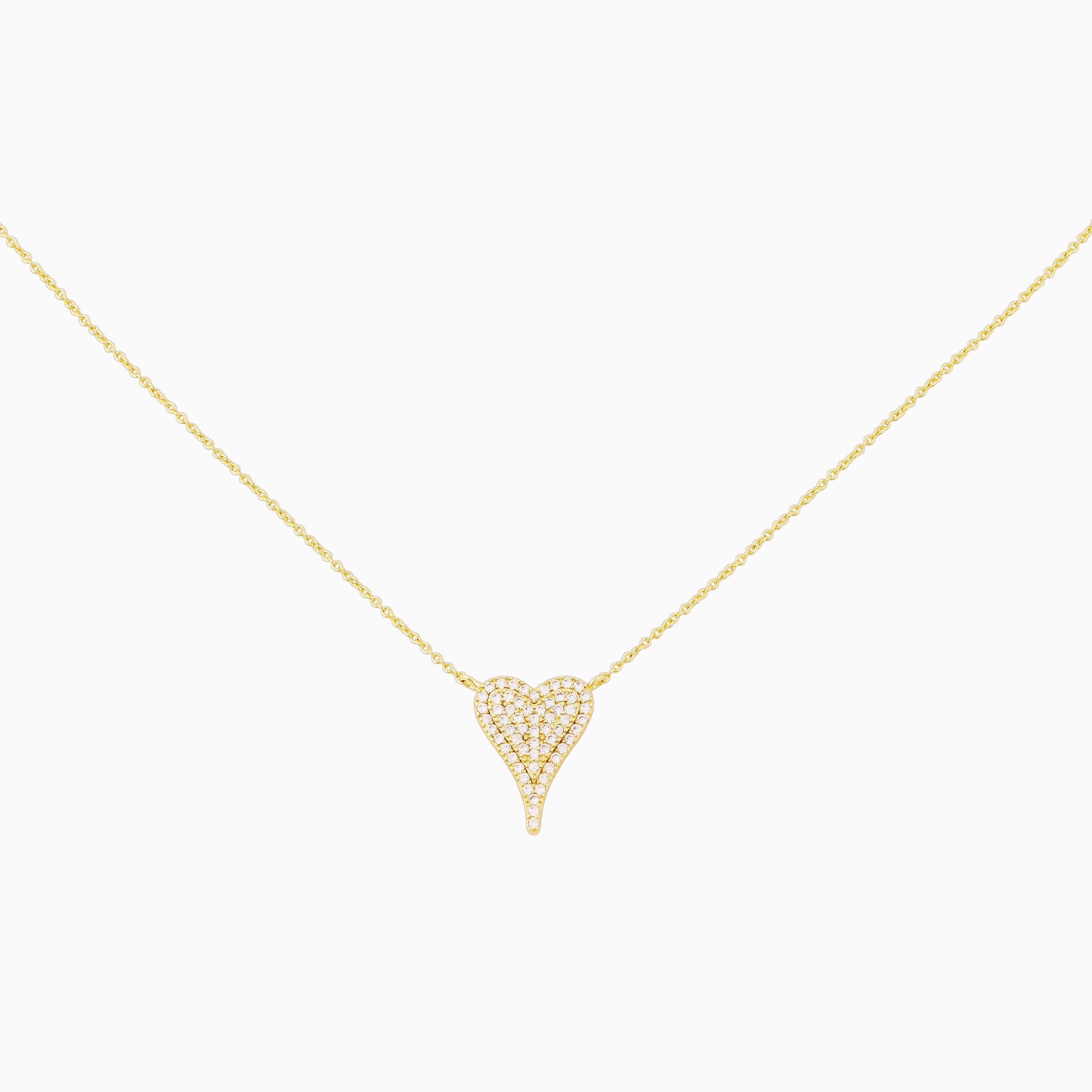Simple Gold Necklace with Gold Pavé Cross Pendant | Women's Jewelry by Uncommon James