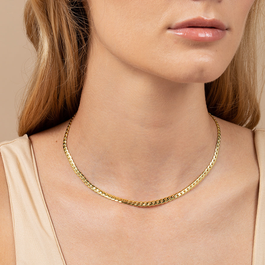 Renaissance Necklace | Gold | Model Image | Uncommon James