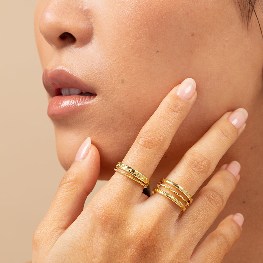 Transformation Ring (Set of 5) | Gold | Model Image 2 | Uncommon James