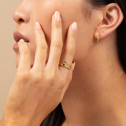 Triad Ring | Gold | Model Image | Uncommon James