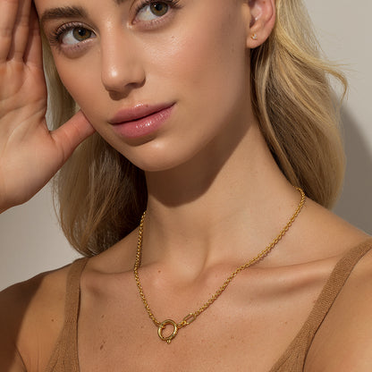 Charming Necklace | Gold | Model Image | Uncommon James