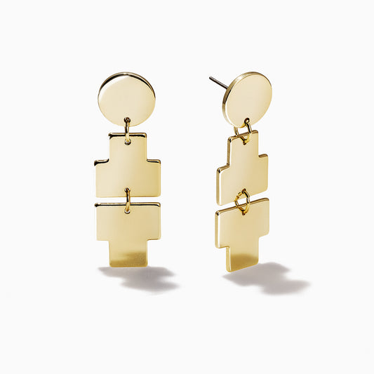 Aligned Earrings | Gold | Product Image | Uncommon James