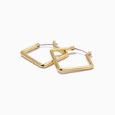 Gold Girl Boss Geometric Hoop Earrings Small | Uncommon James