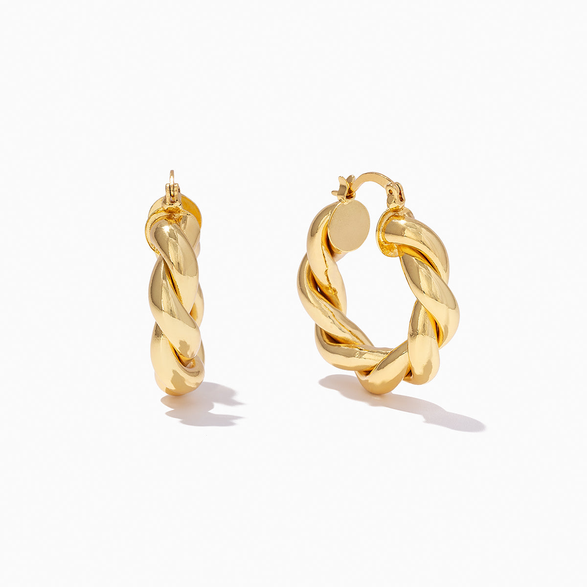 Roped Statement Hoop Earrings in Gold | Uncommon James