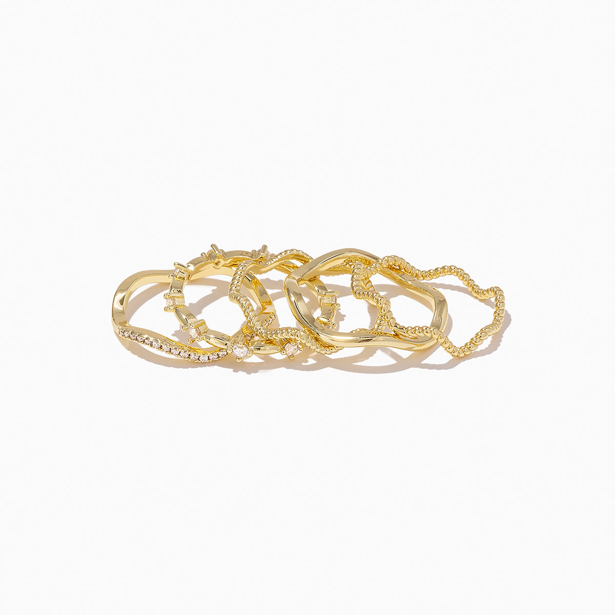 Vintage 5 Layered Ring Set | Gold | Product Detail Image | Uncommon James
