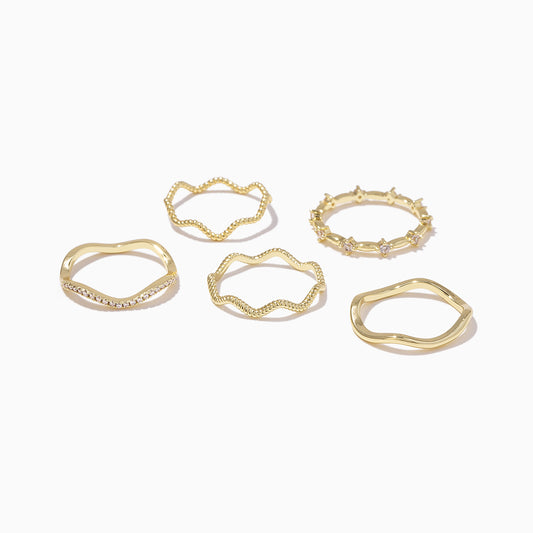 Vintage 5 Layered Ring Set | Gold | Product Image | Uncommon James