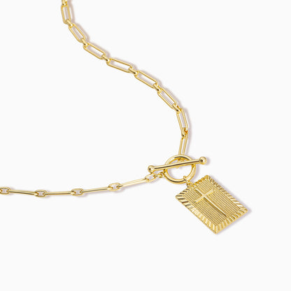 Cross Pendant Necklace | Gold | Product Detail Image | Uncommon James