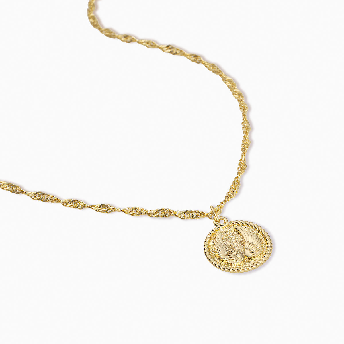Angel Wings Necklace | Gold | Product Detail Image | Uncommon James
