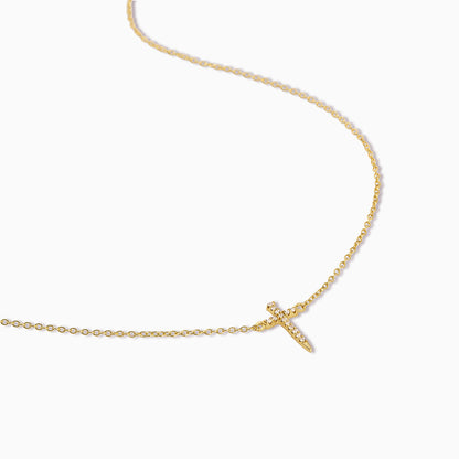 Simple Cross Necklace | Gold | Product Detail Image | Uncommon James
