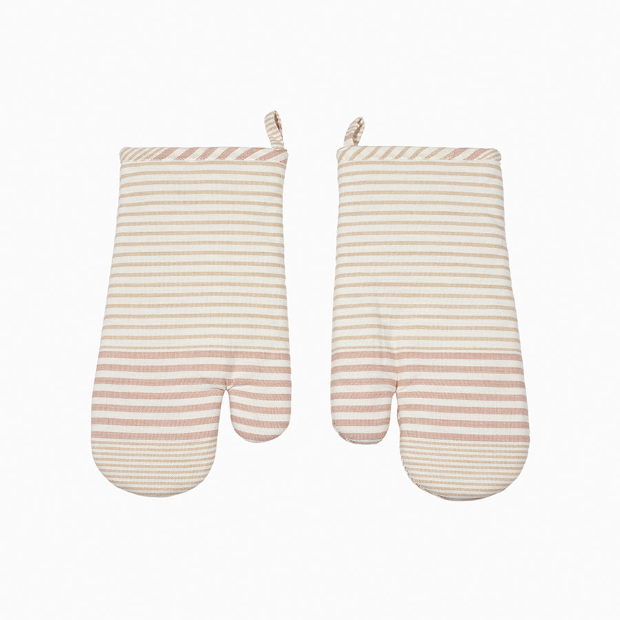 Striped Oven Mitts (Set of 2) | Product Detail Image | Uncommon James Home