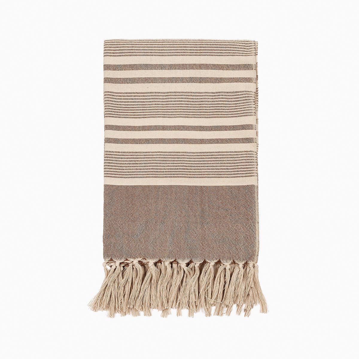Brown and Beige Outdoor Throw Blanket | Product Image | Uncommon James Home