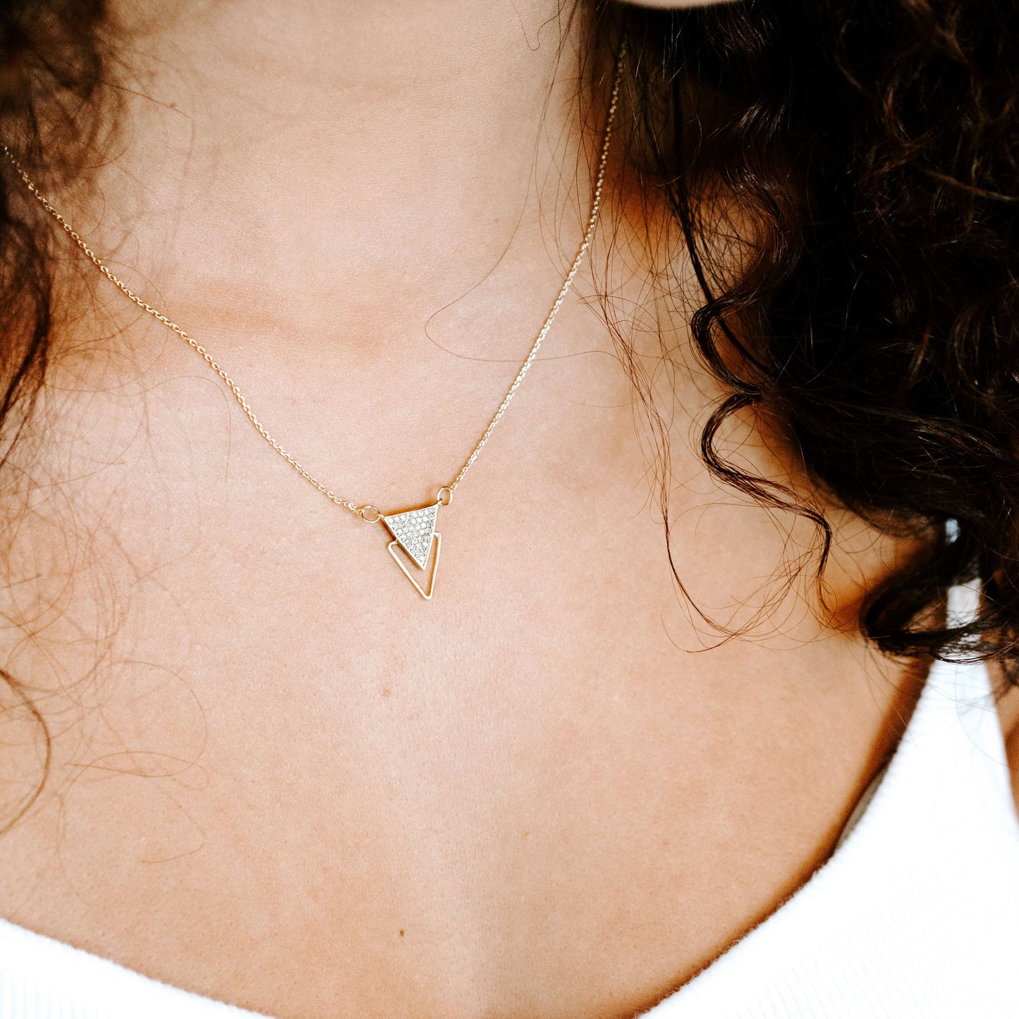 Brooklyn Necklace | Gold | Model Image | Uncommon James