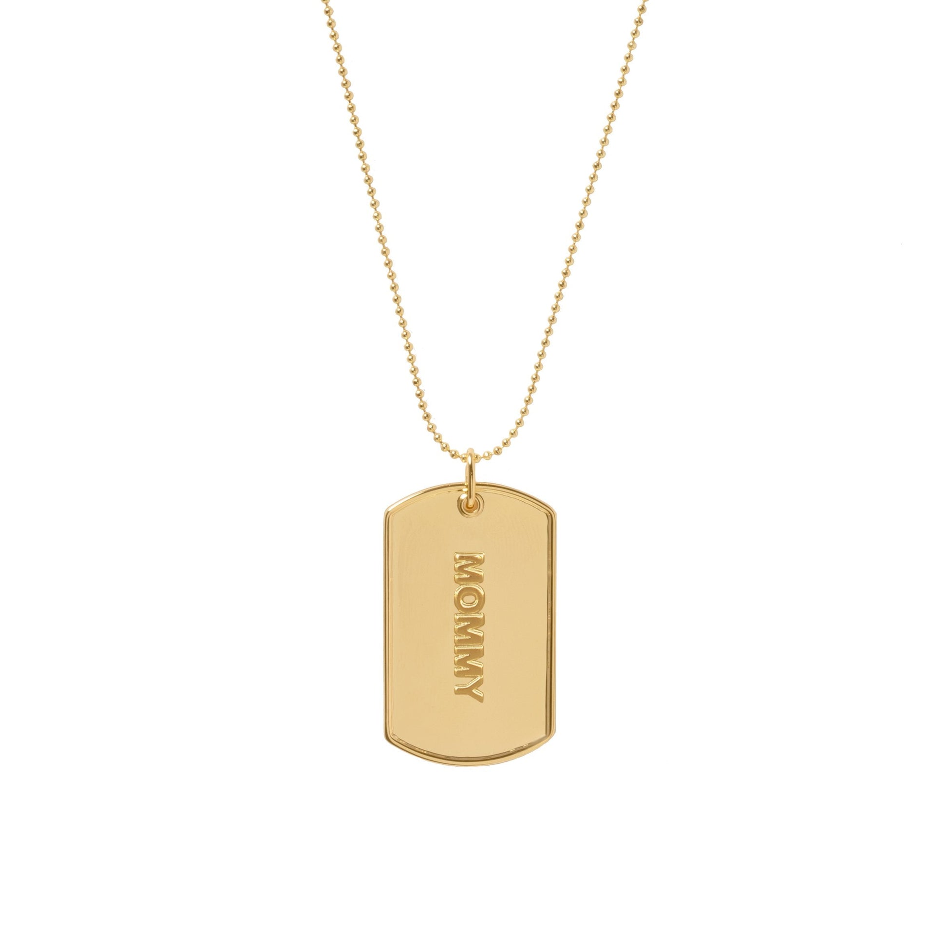 Mommy Tag Necklace | Gold | Product Image | Uncommon James