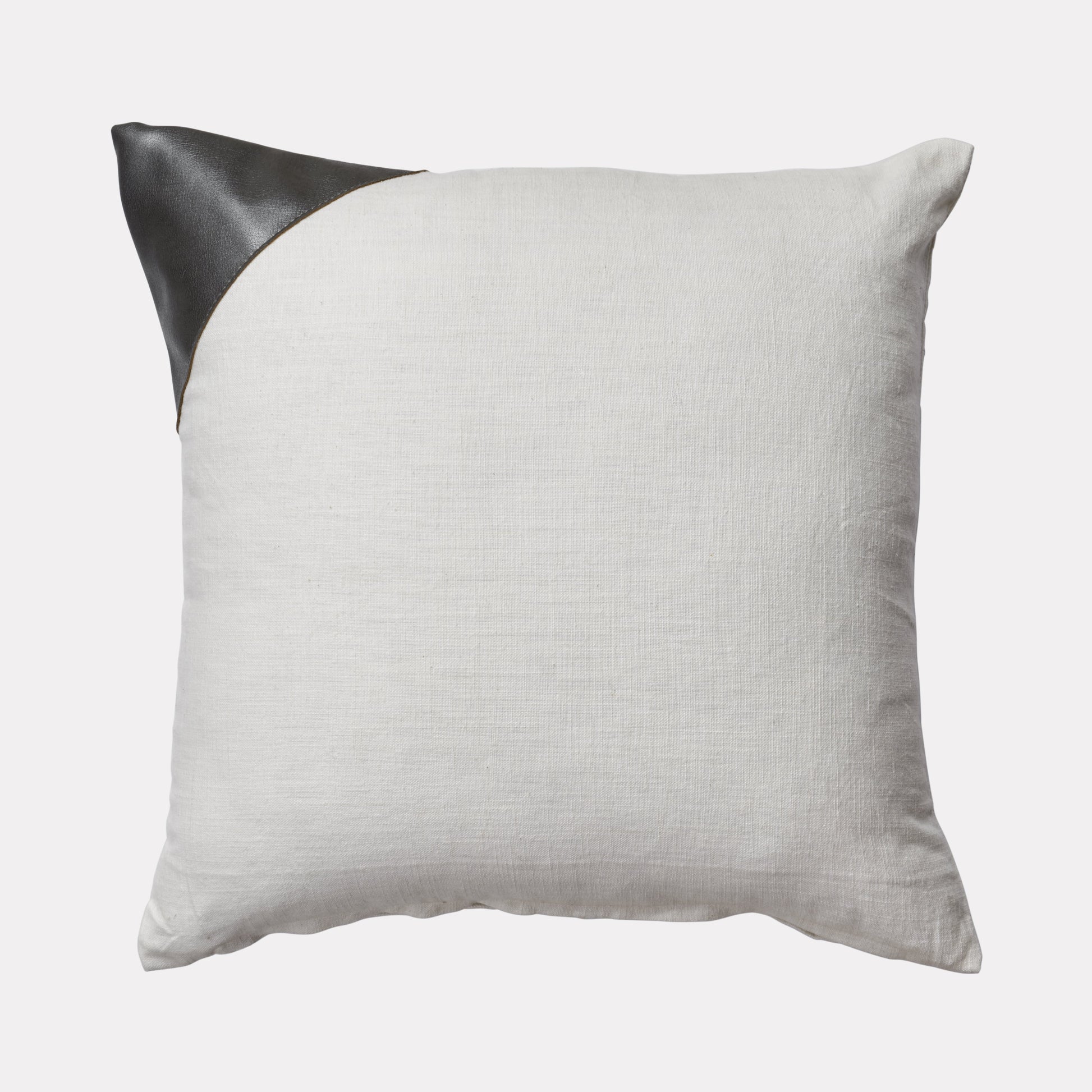 Leather Accent Pillow Cover | Product Image | Uncommon James Home