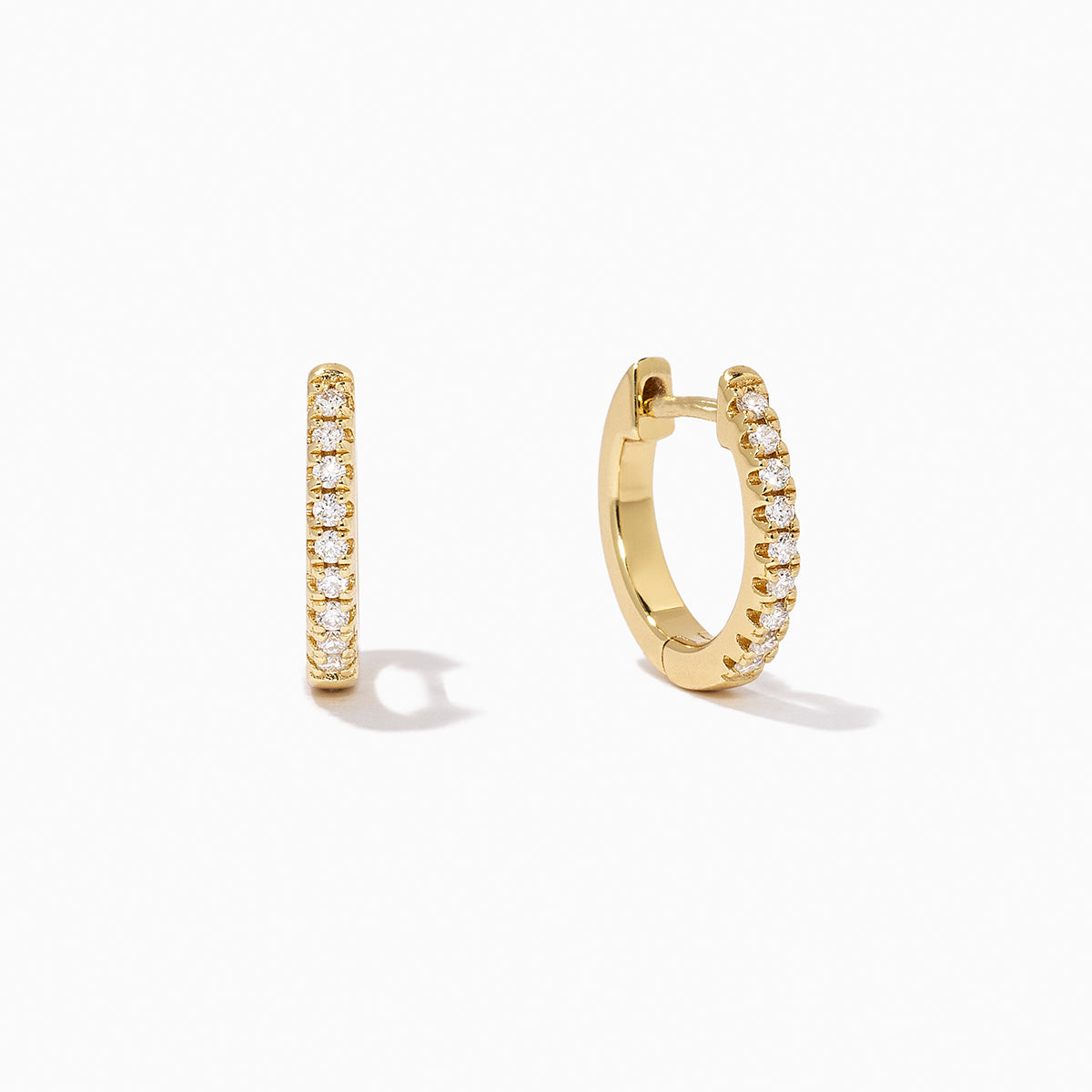 Studded Vermeil Huggies Earrings | Gold Vermeil | Product Detail Image | Uncommon James