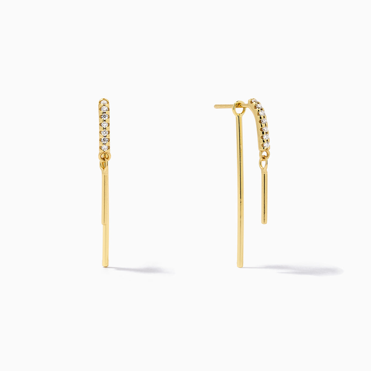 Layered Gold Bar Vermeil Earrings | Gold Vermeil | Product Detail Image | Uncommon James
